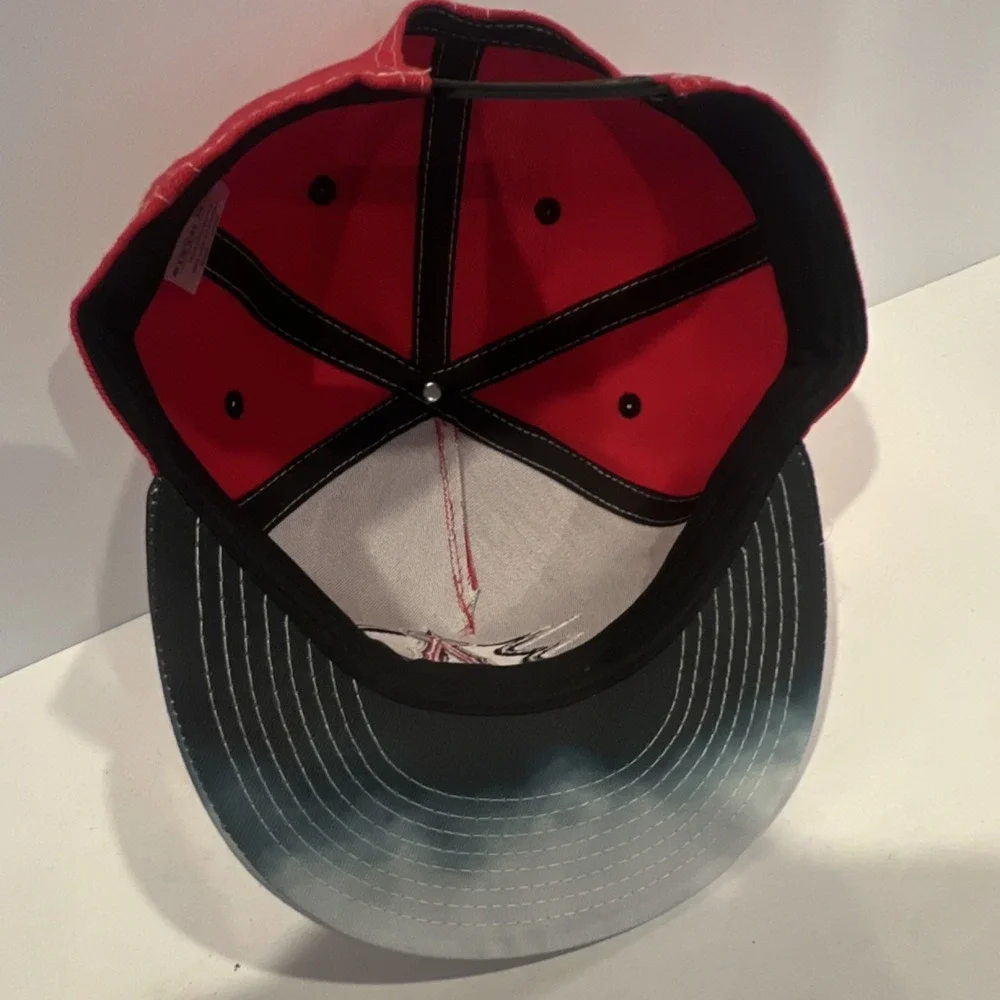 Anaheim Ducks and Angels Snapback Hat - Red/Gray Gradient Brim